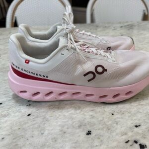 On Running - Cloud Surfer Next Women's Pink and White Running Shoes